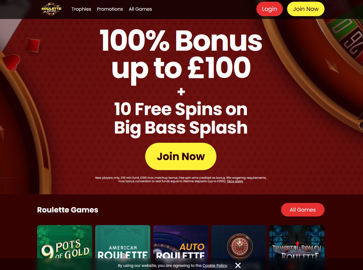 Roulette Online Website Screenshot