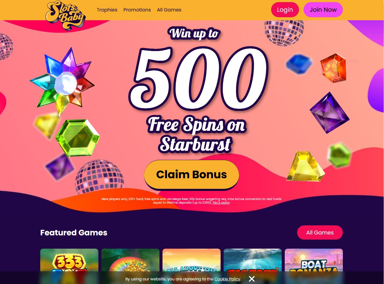 Slots Baby Website Screenshot